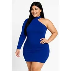 Vestido Tubinho Uma Manga GOLA - Plus Size