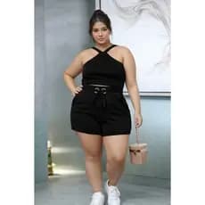 SELAH - CONJUNTO MODA FEMININA MIDI SIZE VESTE 46 AO 50