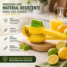 Espremedor De Frutas Limão Manual Giro 360 Extração Total De Suco Praticidade Casa Restaurante Bar