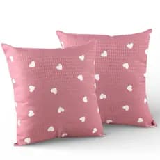 Kit 2 Capas de Almofada 45x45 Tecido Piquet para Quarto e Sala
