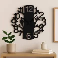 Relógio Decorativo de Parede – Árvore com Números Vazados (30cm)