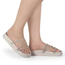 Sandália Papete Birken Rasteirinha Feminina Conforto 3 tiras