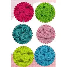 10 Flor em Malha 3cm Apliques para faixinha de bebê Laços Infantil Tiaras Roupas Lembrancinhas Artesanato