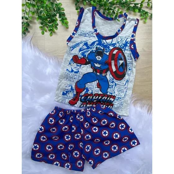 Kit 10 Pijama Infantil Masculino Menino Verão Personagens
