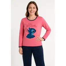 Pijama Feminino Adulto Manga Comprida e Calça Longa de frio inverno