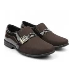 Sapato Social Infantil Masculino Cor Cafe Elegante e Super Confortavel