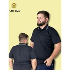 Camisa Gola Polo Algodão Malha Fio 30 Moda Masculina Tamanho Grande Plus Size