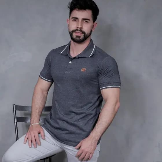 Camisa Gola POLO Masculina varias cores vinho cinza azul 100% Algodão Manga Curta Premium
