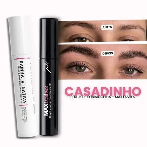 KIT CASADINHO: Max Lashes 2 em 1 + Sérum Modelador de sobrancelhas    Cílios mais longos e sobrancelhas mais preenchidas