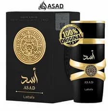 perfume asad lattafa preto original Eau de Parfum 100ml Masculino Perfume arabe- Persistente até 24H