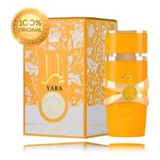 Perfume Yara Amarelo Tous Lattafa Árabe 100ml Feminino Embalagem de vidro lacrado