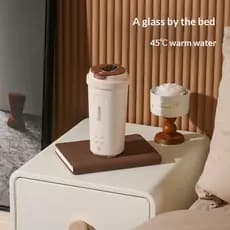 Chaleira Elétrica Portátil De 450ML-Copo De Viagem Dobrável De Aço Inoxidável Com Display Inteligente De Temperatura Par