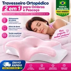 Travesseiro Almofada Cervical Ortopédico Com Espuma de Memória Para Relaxamento Alívio de Dores