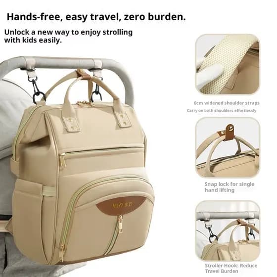 Mochila Mamãe De Grande Capacidade-Bolsa De Viagem Multifuncional Leve Para Maternidade