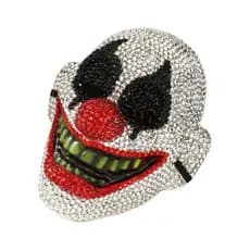 Máscara Elegante De Halloween Com Strass-De Festa Embelezada Cristal Para Adultos