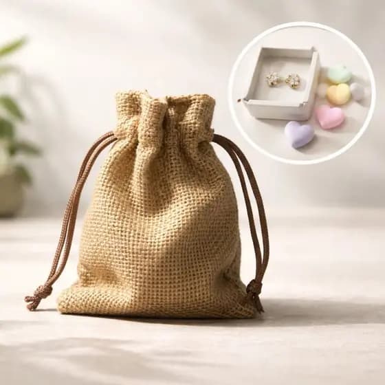 40 Saquinhos de Linho com Cordão Ajustável Ideal para Artesanato Presentes e Produtos Naturais 7X9CM