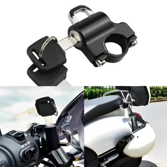 Trava De Segurança Do Capacete Antifurto Para Guidão Da Motocicleta Bike Trava Anti-Roubo Universal