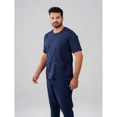 Scrub Conjunto Pijama Cirúrgico Gabardine Conjunto Masculino Gola redonda