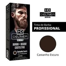 Tintura De Barba Profissional Delinea Men Castanho Escuro Alta Pigmentação Longa Duração