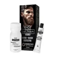 Tintura Para Barba 15Gr Delinea Men Natural e Fácil Aplicação