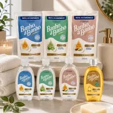 Banho a Banho Sabonete Líquido Hidratante Nutre Hidrata Espuma Aveludada