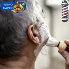 Kit 10 Pincel De Barbear Para Barba Cerda Sintética Uso Profissional Doméstico Barbearia