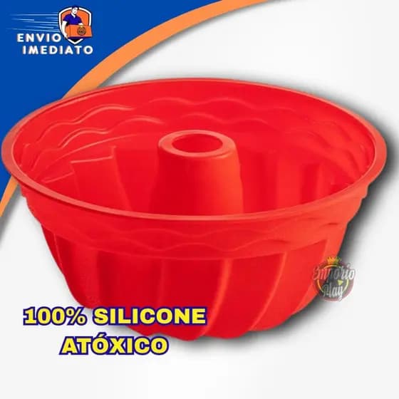 Forma de Silicone Vulcão Assadeira Antiaderente 21,5cmx8,5cm Para Assar Bolos Pães Pudim Confeitaria Criativa