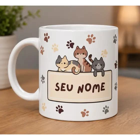 Caneca Gato Personalizada