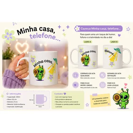 Caneca ET/ Caneca Extraterrestre/ Caneca Alien