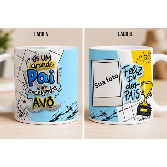 Caneca Dia dos Pais Personalizada/ Caneca Pais Personalizada Foto