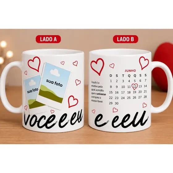 Caneca Personalizada/ Caneca Namorados/ Caneca com Foto/ Caneca Presente Aniversário