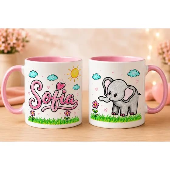 Caneca Desenho/ Caneca Filhos/ Caneca Personalizada/ Caneca Presente Aniversário