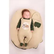 Saída Maternidade Menino Jardineira Floresta 05 peças Roupa de Bebê Menino