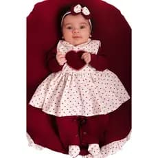 Saída Maternidade Menina Love 4 Peças Coraçãozinho Roupa de Bebê Menina