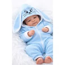 Macacão bebê de Coelho Manga Longa com Capuz Macacão de Bicho Roupa de Bebê Menino e Menina