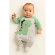 Saída Maternidade Menino Baby Dino 03 Peças Roupas de Bebê