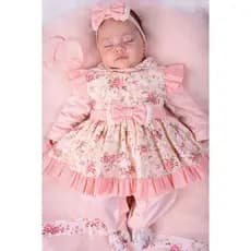 Saída Maternidade Menina Charmosa Floral 5 Peças Roupa de Bebê Menina