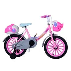 Bicicleta Aro 16 Infantil Rosa Jumbobaby Feminina c/ rodinha