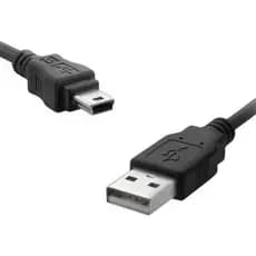 Cabo USB A Macho x Mini 5 Pinos de 1,50 Metros V3 Pontas Niquelada