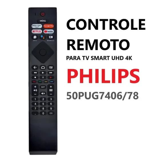 Controle Remoto Compatível Com Tv Philips Smart Sem Comando de Voz Brc0984502 - SKY-9203