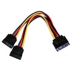 Cabo Y Sata Duplicador Extensor Sata Energia Y 1x Macho P/ 2x Fêmea
