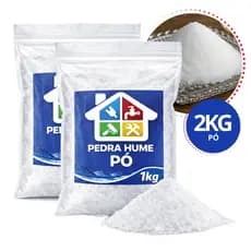 Kit Pedra Hume Pó 2Kg (Alúmen de Potássio)