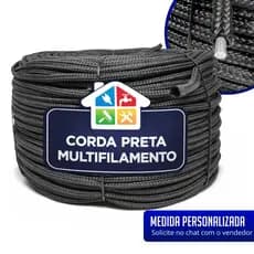 200 Metros Corda Trançado 8mm Preta Pesca Entralhe Rolo