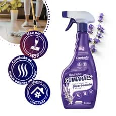 Limpador Multiuso Guimarães 500ml Lavanda Alcool Bicarbonato Limpa Brilha Casa Cheiro Intenso