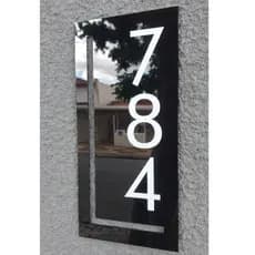 Placa Acrílico Preto Número de Casa Premium Brilhante Preto ou Branco