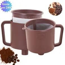 Coador de Cafe e Cha Economico e Pratico com Filtro Reutilizavel Duravel 103