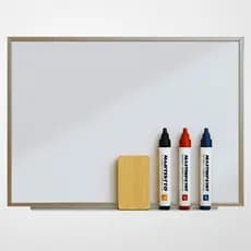 Lousa Quadro Branco escolar trabalho 100x70 + 3 Marcadores e 1 apagador