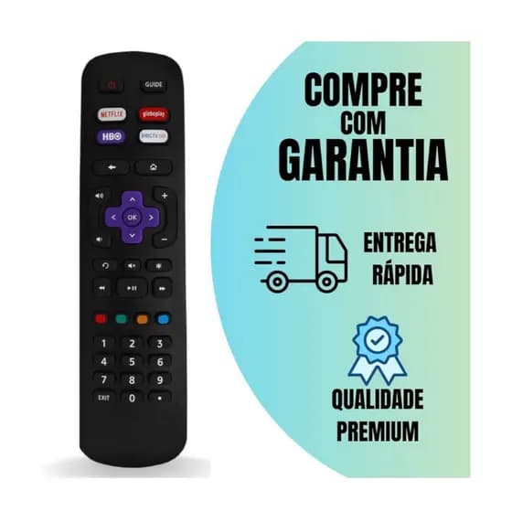 Controle Remoto TV Smart AOC RUko 32S5195/78G 43S5195/78G Netflix GloboPlay DAZN Deezer