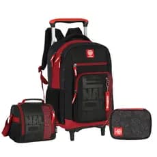 Kit Mochila Rodinhas Escolar Enaldinho Youtuber Juvenil Original Lançamento Nova