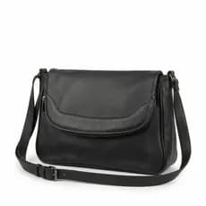 Bolsa Feminina Transversal Carteira Antifurto Em Couro Legítimo Grande Dobravel Multifuncional